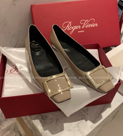 로저비비에 벨 비비에 메탈 버클 펌프스 플랫 여성용