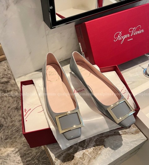 로저비비에 벨 비비에 메탈 버클 펌프스 플랫 여성용