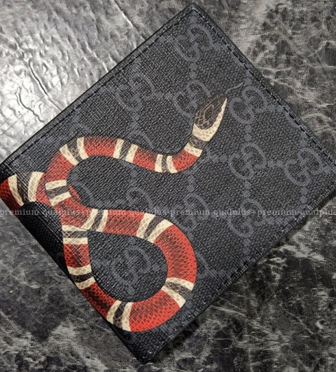 [국내배송] 구* 스네이크 반지갑 블랙 남성용