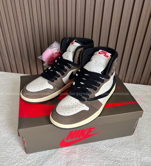 나이키 조던 1 x 트래비스 스캇 레트로 하이 OG SP 모카 스니커즈 남녀공용