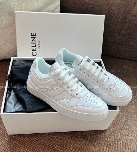 셀린느 트레이너 로우 레이스업 스니커즈 여성용