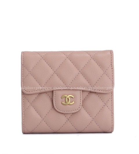 [국내배송] 샤* 클래식 3단지갑 [핑크][금장]