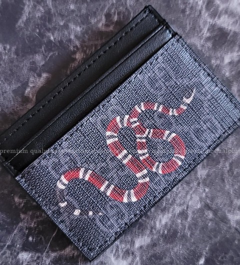 [국내배송] 구* GG수프림 스네이크 프린트 카드지갑 블랙 남녀공용