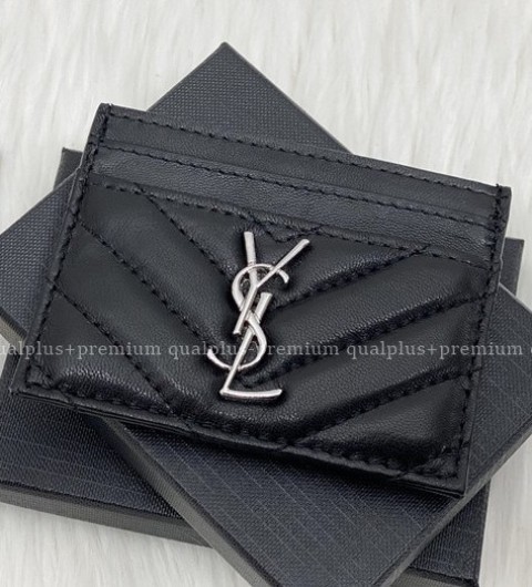 [국내배송] 입*로랑 모노그램 카드지갑 (램스킨) 은장