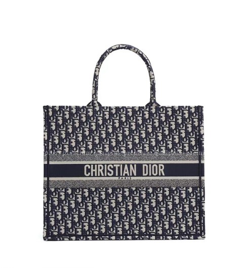 [국내배송] 디* 블루 오블리크 북토트 라지