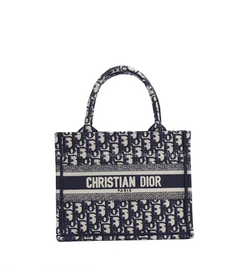 [국내배송] 디* 블루 오블리크 북토트 스몰