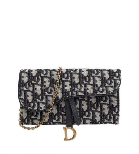 [국내배송] 디* 오블리크 새들 체인 미니 크로스백