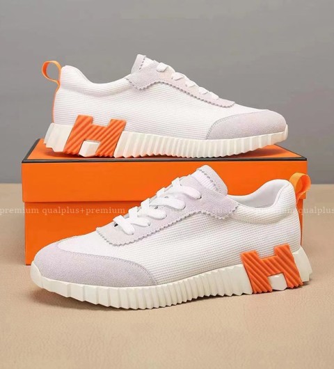 [국내배송] 에*메스 바운싱 화이트 오렌지 스니커즈 남녀공용