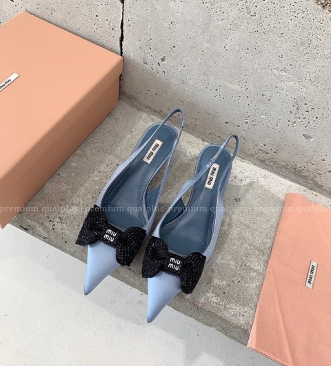 미우미우 리본 슬링백 펌스프 6.5cm 여성용