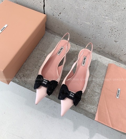 미우미우 리본 슬링백 펌스프 6.5cm 여성용