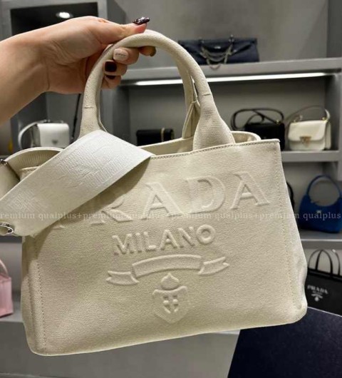 프라다 1BG439 로고 숄더 토트백