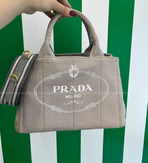 프라다 1BG439 앨러배스터 로고 카나파 토트백