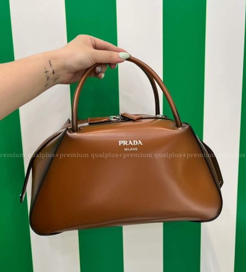 프라다 1BA365 브러쉬드 슈퍼노바 핸드백 미듐