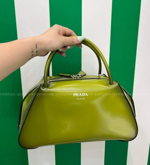 프라다 1BA365 브러쉬드 슈퍼노바 핸드백 미듐