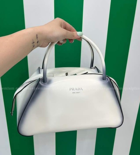 프라다 1BA365 브러쉬드 슈퍼노바 핸드백 미듐