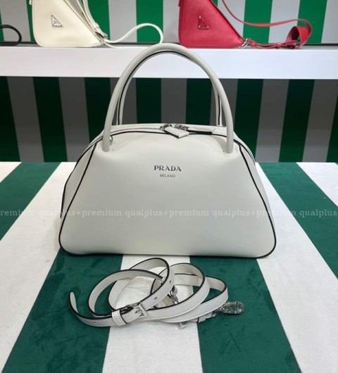 프라다 1BA365 브러쉬드 슈퍼노바 핸드백 미듐
