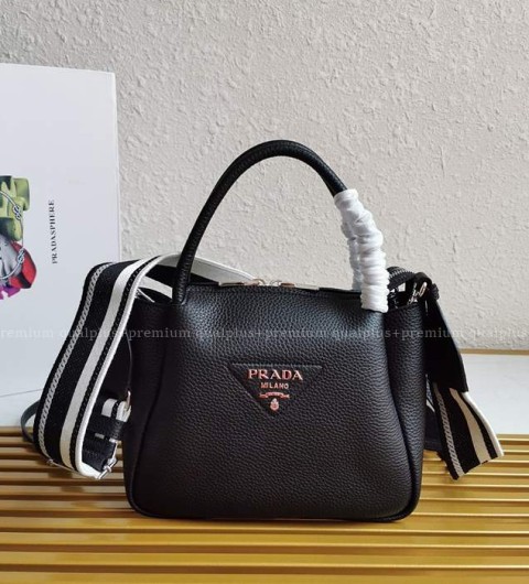 프라다 1BC145 로고 스트랩 토트 탑핸들백 스몰