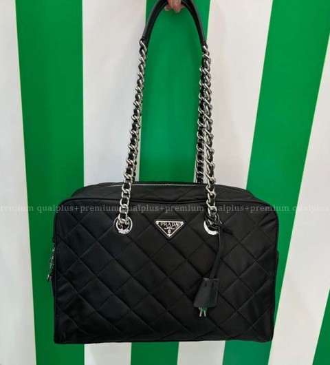 프라다 BL0774 누빔 네로 테수토 임분투 핸드백 라지