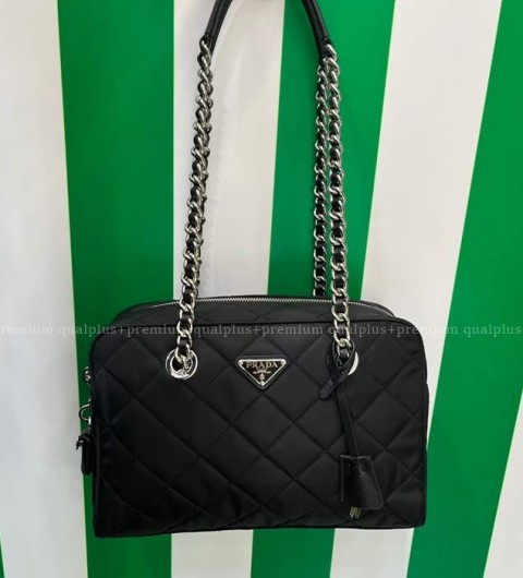 프라다 BL0903 누빔 네로 테수토 임분투 핸드백 미듐