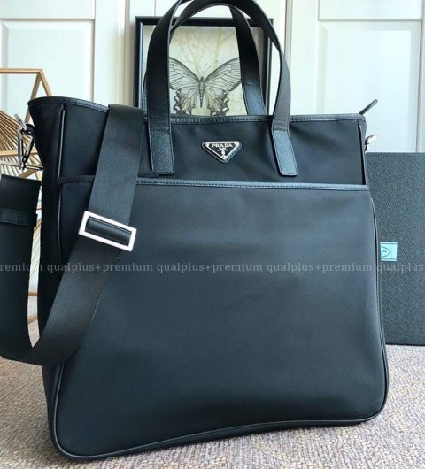 프라다 2VG032 테수토 삼각로고 나일론 토트백 남성용