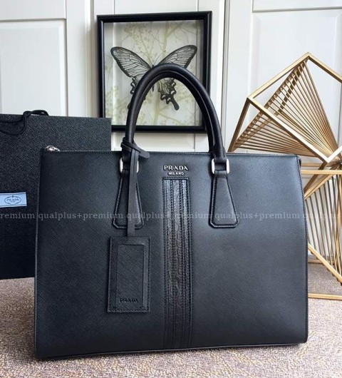 프라다 2VE030 리나일론 사피아노 로고 브리프케이스 서류가방