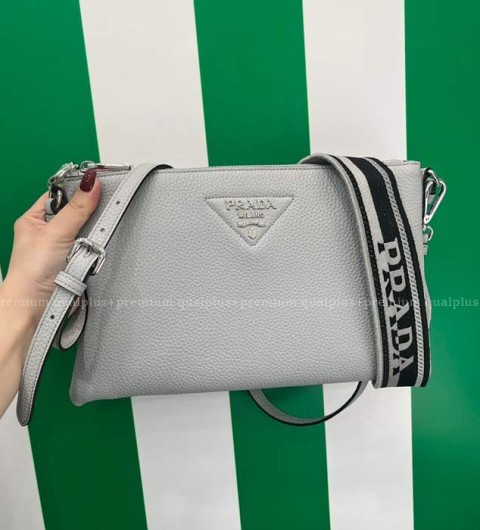 프라다 1BH050 더블 스트랩 크로스백