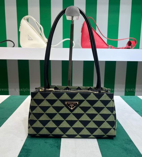 프라다 1BA368 엠브로이드 심볼 토트 탑핸들백