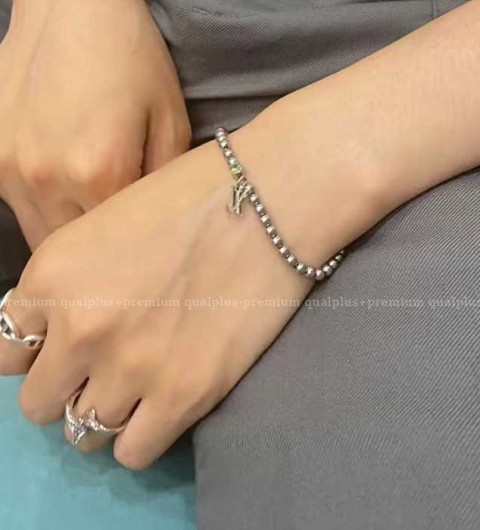 [국내배송] 루*비통 925실버 비즈팔찌