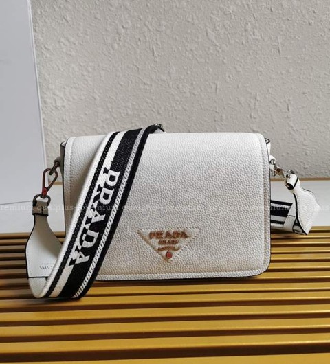 프라다 1BD314 플로 레더 숄더백