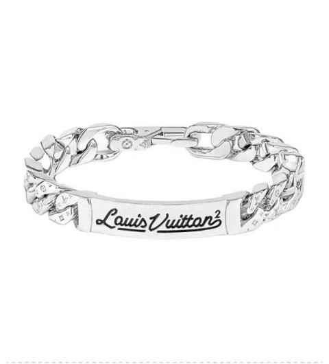 [국내배송] 루*비통 모노그램 각인 925 실버 체인팔찌