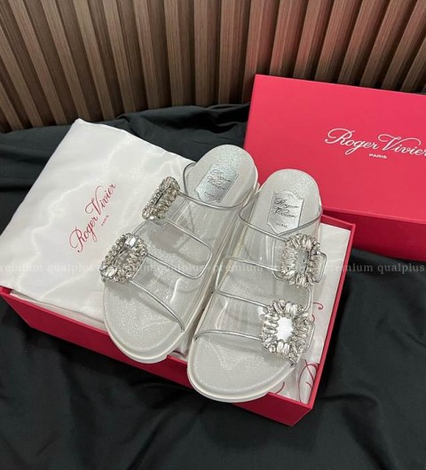 로저비비에 슬라이디 비브 스트라스 버클 뮬 샌들 여성용