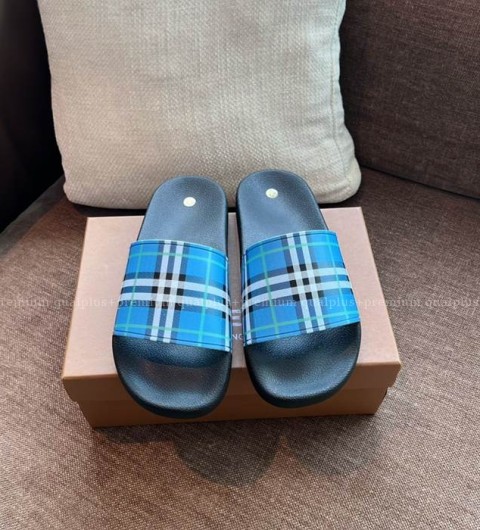 버버리 체크 슬라이드 슬리퍼 남녀공용
