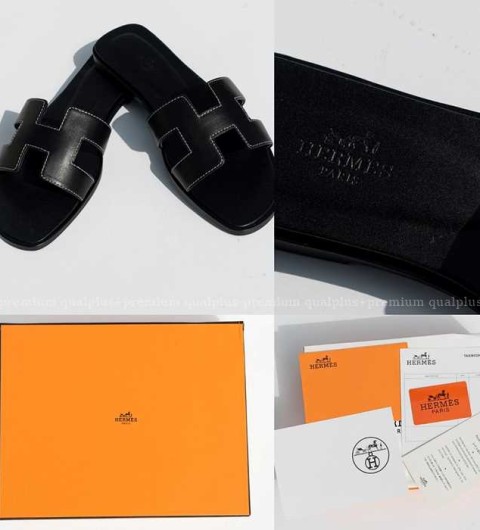 [국내배송] 에*메스 오란 슬리퍼 블랙