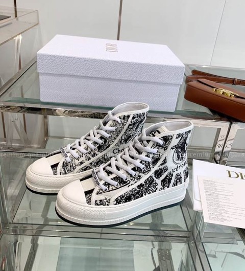 디올 WALK'N'D*OR 워크앤디* 하이탑 플랫폼 스니커즈 여성용