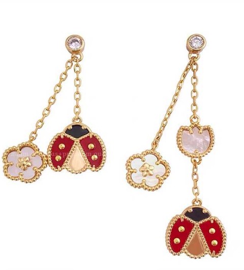 반클리프아펠 럭키 스프링 이어링 귀걸이 여성용