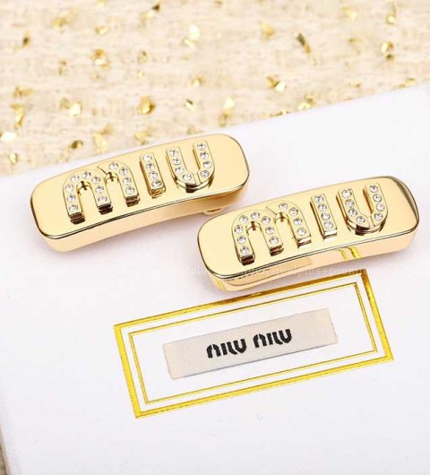 미우미우 크리스털 헤어 클립 여성용