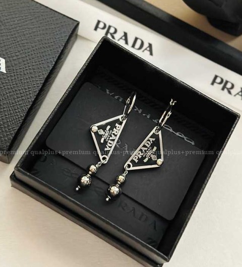프라다 볼 스탐토 주얼 펜던트 이어링 귀걸이 여성용