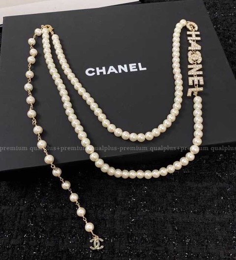 샤넬 로고 진주 네크리스 목걸이 여성용