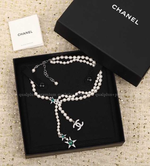 샤넬 CC 진주 스타 초커 네크리스 목걸이 여성용