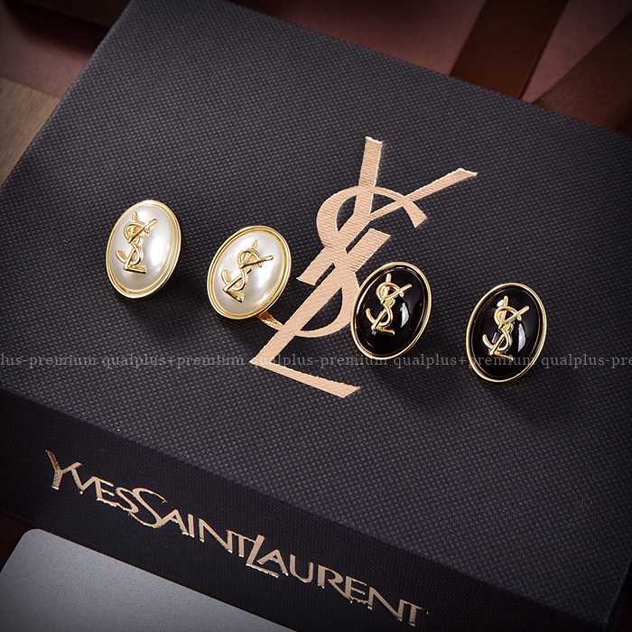 입생로랑 메탈 YSL 펄 이어링 귀걸이 여성용 (2color)