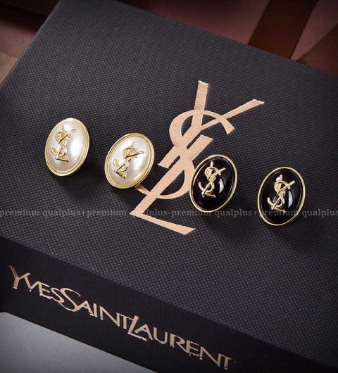 입생로랑 메탈 YSL 펄 이어링 귀걸이 여성용 (2color)