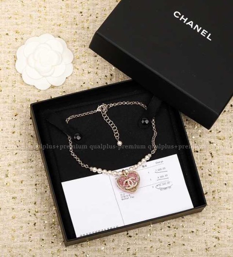 샤넬 CC 하트 큐빅 네크리스 목걸이 여성용