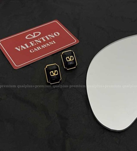 발렌티노 VLOGO 시그니처 메탈 크리스털 이어링 귀걸이