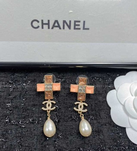 샤넬 십자가 CC 진주 이어링 귀걸이