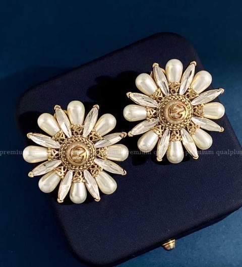 구찌 크리스탈 더블 G 귀걸이