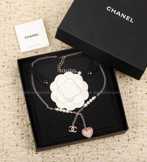 샤넬 CC 하트 네크리스 목걸이