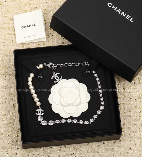샤넬 CC 진주 초커 브레이슬릿 목걸이