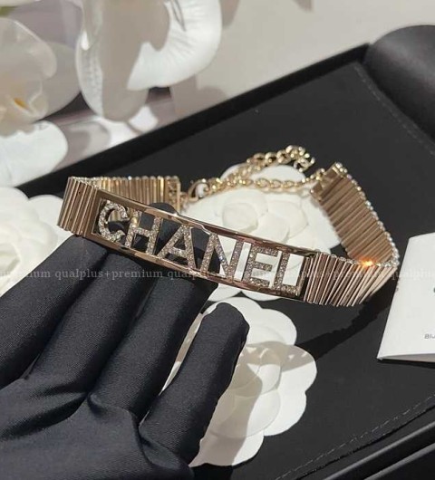 샤넬 로고 체인 초커 네크리스 목걸이