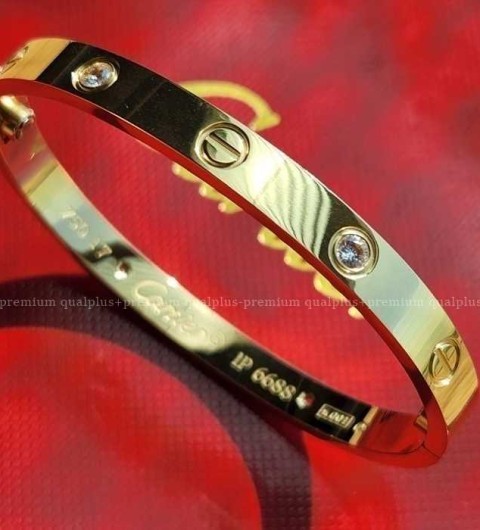 [국내배송] 까*띠에 러브팔찌 큐빅 골드