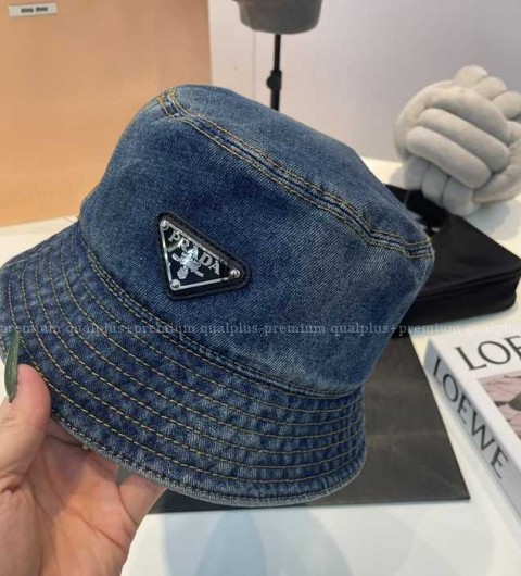 [국내배송] 프*다 23ss  블루 데님 버킷햇